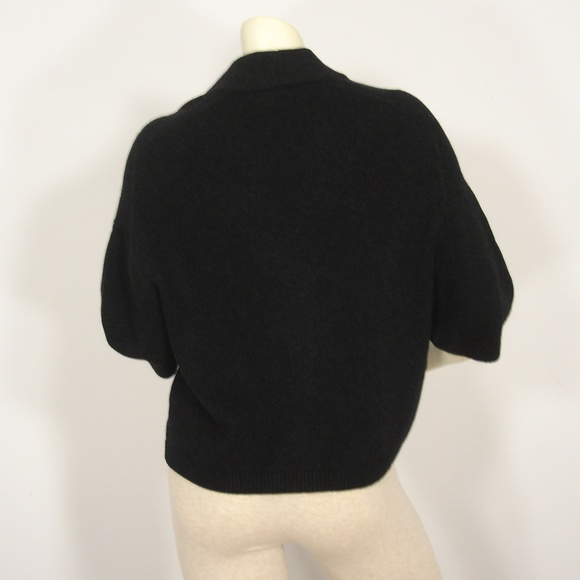 VINCE BLACK ALPACA WOOL CASHMERE BLEND CARDIGAN L - Picture 3 of 8